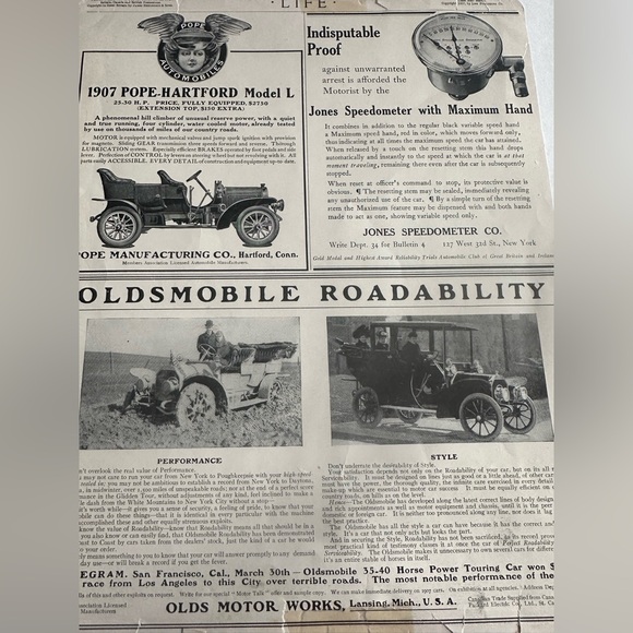 April 13, 1907 Life Magazine Huggins Cover Art Jamestown 1607 Native American - Picture 2 of 2